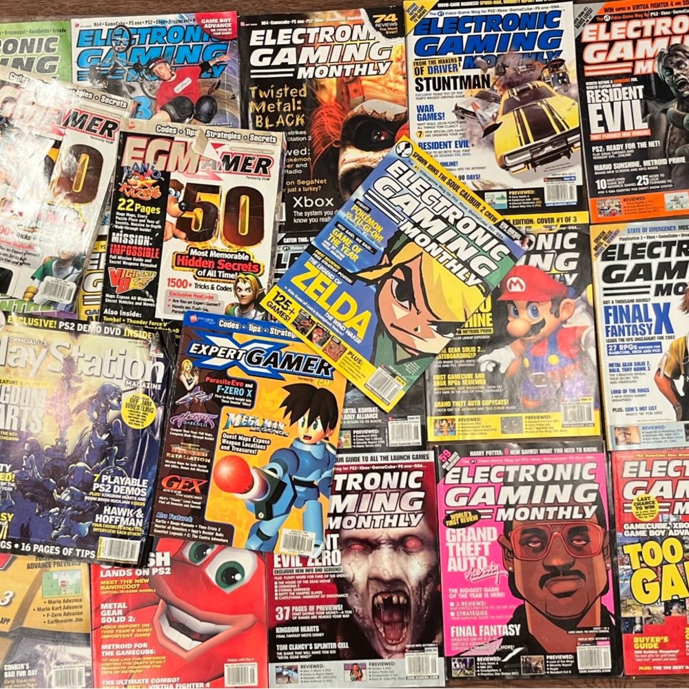 Electronic gaming magazines PlayStation EGN PSM 1998 to 2003 Lot Of 21 Vintage